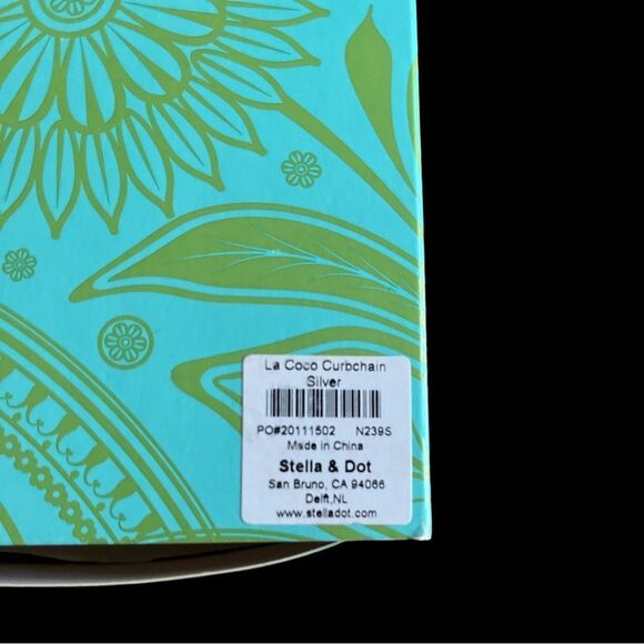 Stella & Dot La Coco Silver Curb Chain Link Necklace and Bracelet Set - Picture 4 of 6